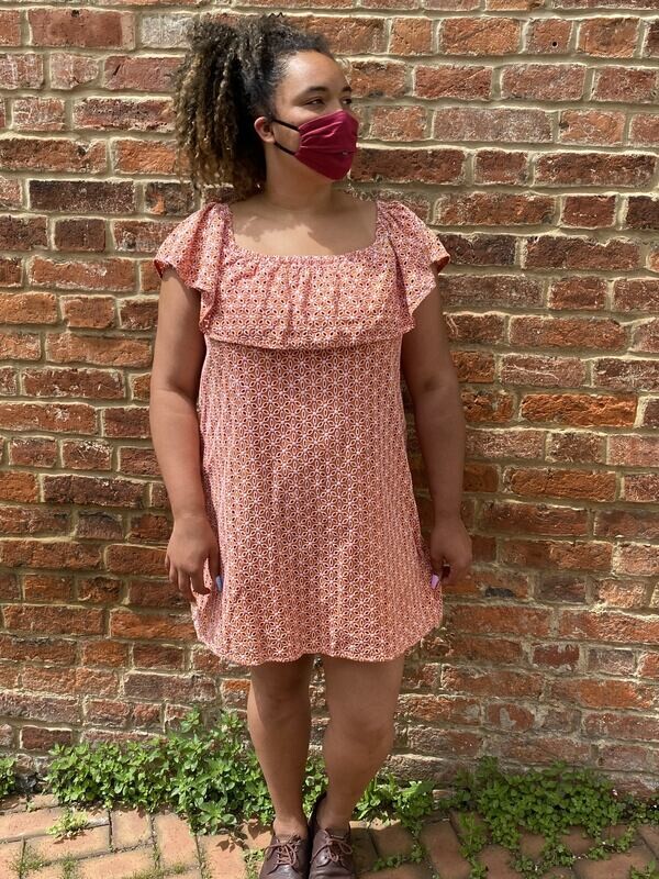 Non Medical - Pleated Print Masks Red Print