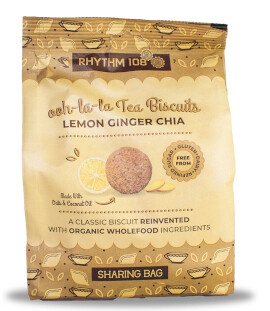 Rhythm 108 Tea Biscuit - Lemon Ginger &amp; Chia (Sharing Bag)