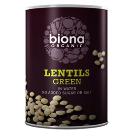 Biona Tinned Green Lentils- Food