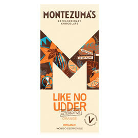 Montezuma&#39;s  Like No Udder Milk Chocolate Alternative Bar with Orange