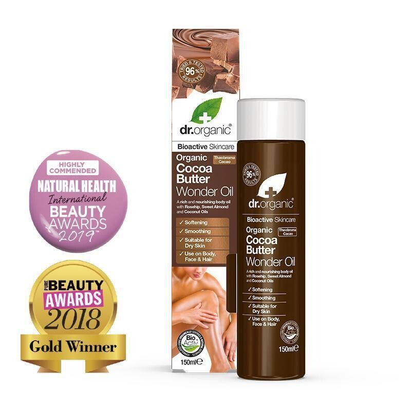 Dr Organic Bioactiv Skincare Cocoa Butter Wonder Oil 150 ml- Beauty