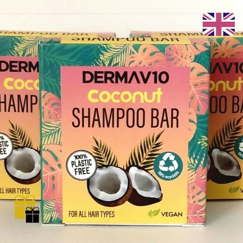 DERMAV10 Solid Coconut Shampoo Bar 95g - Beauty