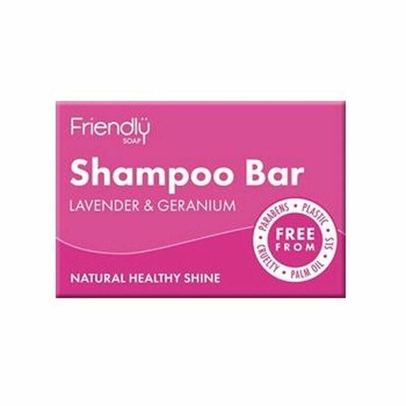Friendly Soap Lavender &amp; Geranium Shampoo Bar 95g - Beauty