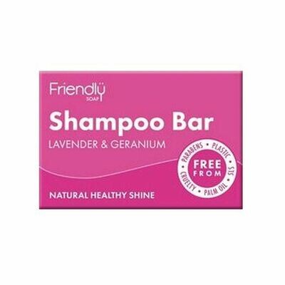 Friendly Soap Lavender &amp; Geranium Shampoo Bar 95g - Beauty
