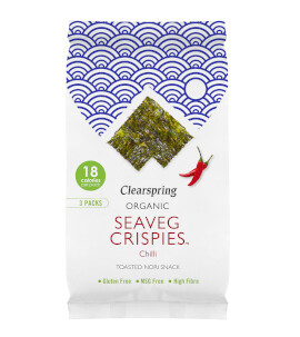 Clearspring Multi-Pack Seaveg Crispies Chilli Toasted Nori Snack -Food