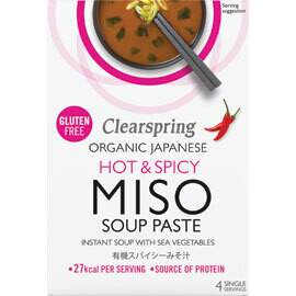 Clearspring Miso Soup Instant Hot &amp; Spicy with Sea Vegetable-Food