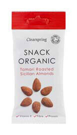 Clearspring Snack Organic Tamari Roasted Sicilian Almonds -Food