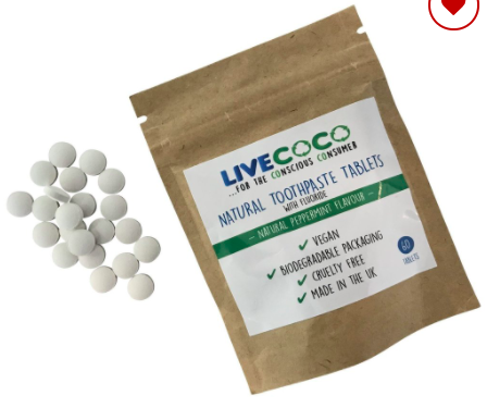 ZERO WASTE TOOTHPASTE TABLETS – FRESH PEPPERMINT – 60 TABLETS