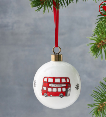 London Red Bus Baubles - Home