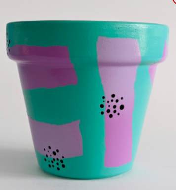 Ombre Shapes Planter – Teal (Purple) - Home