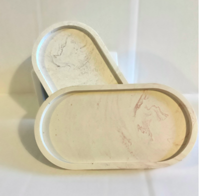 Marbled trinket tray HOME