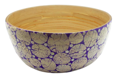 Vie Gourmet Bamboo Salad Bowl, 23x10cm, White HOME