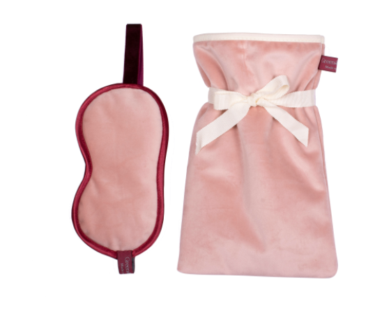 Blush Velvet eye mask and mini hot water bottle - GIFTS
