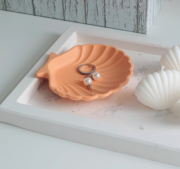 Sea shell dish Coral orange - GIFTS