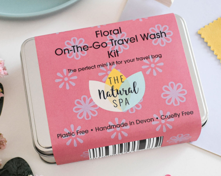 Zero waste travel kit - on the go kit floral - GIFTS