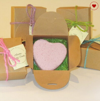Rose Geranium Bath Bomb Heart