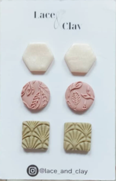 Polymer clay stud earrings pack - Jewellery