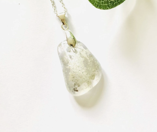 Sea glass silver necklace - Jewellery