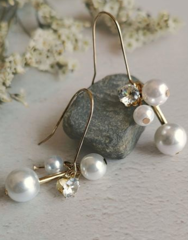 Mother of Pearl multi dropper earrings - Jewellery