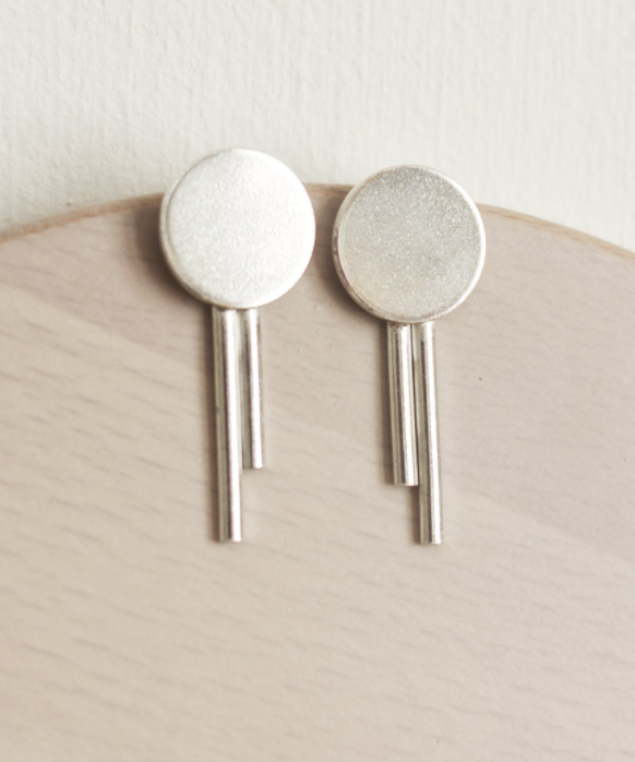 Circle Bar Stud Earrings - Jewellery