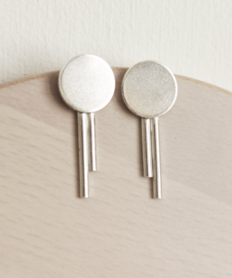 Circle Bar Stud Earrings - Jewellery