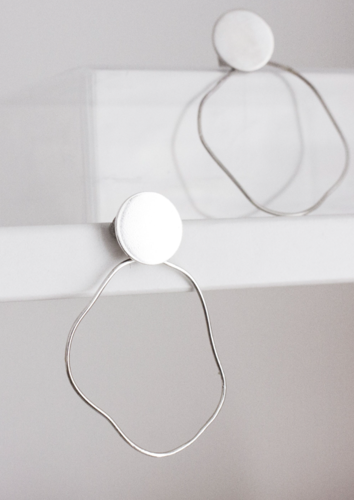 Freeform Double Circle Earrings - Jewellery