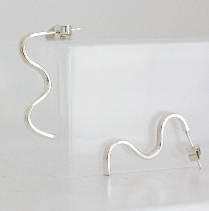 Sterling Silver wiggle studs - Jewellery