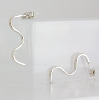Sterling Silver wiggle studs - Jewellery