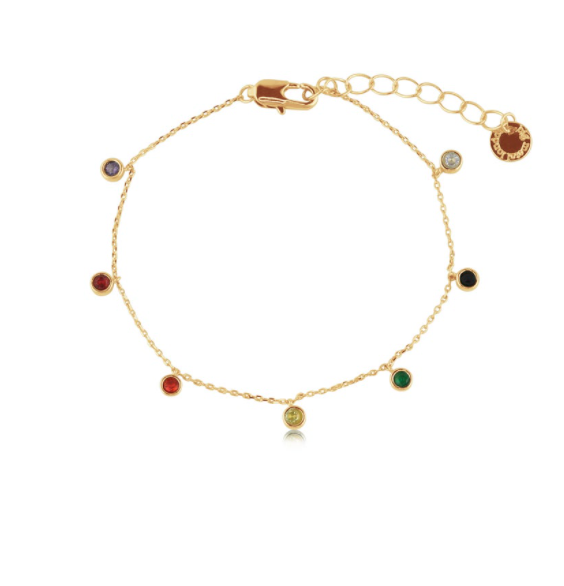 Iris Rainbow stones delicate bracelet in Gold - Jewellery