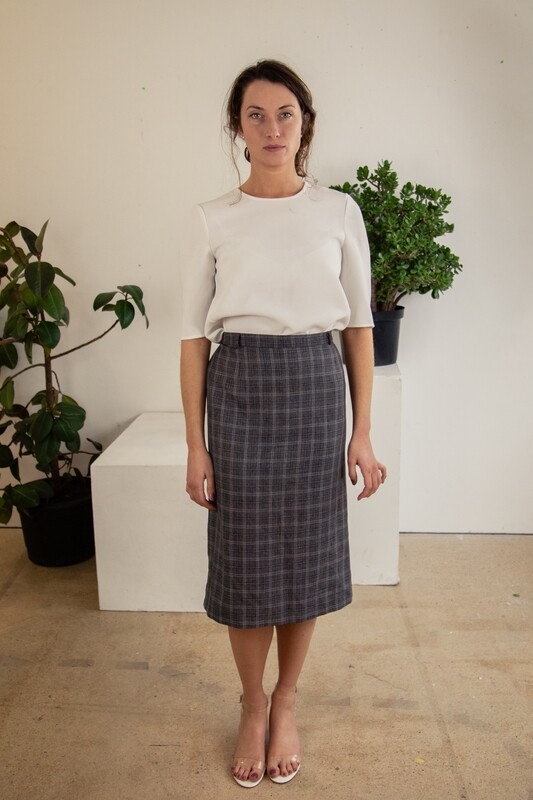 Eve - Checked Midi Skirt