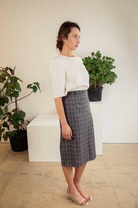 Eve - Checked Midi Skirt