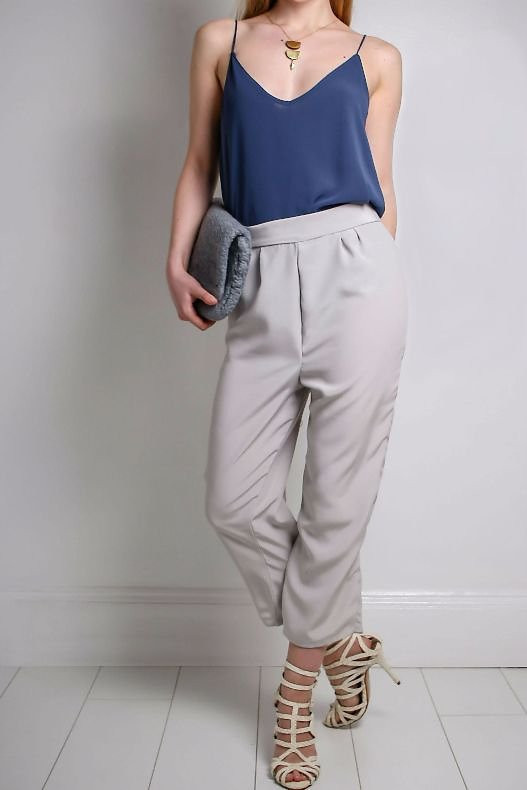 Zara - Japanese Satin Crop Trouser, Size: 12