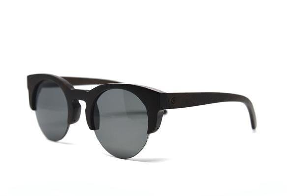 Ebony Wood Semi Frame Sunglasses