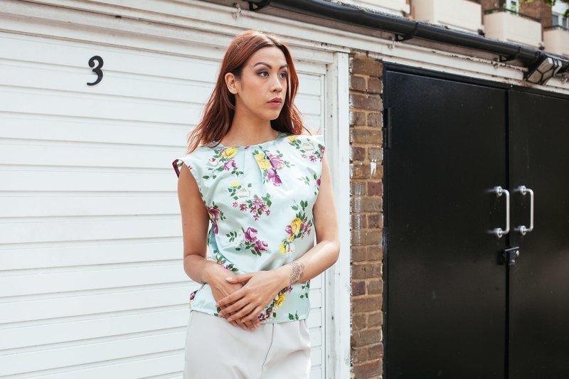 River - Pleated Cap Sleeve Top