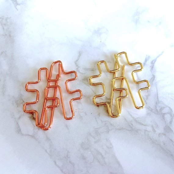 Hash Tag Paper Clips  - Stationery