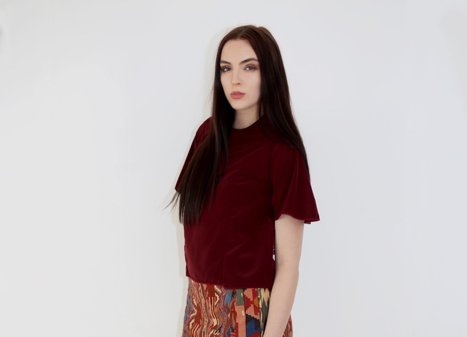 Mercia -  Frill Sleeve top