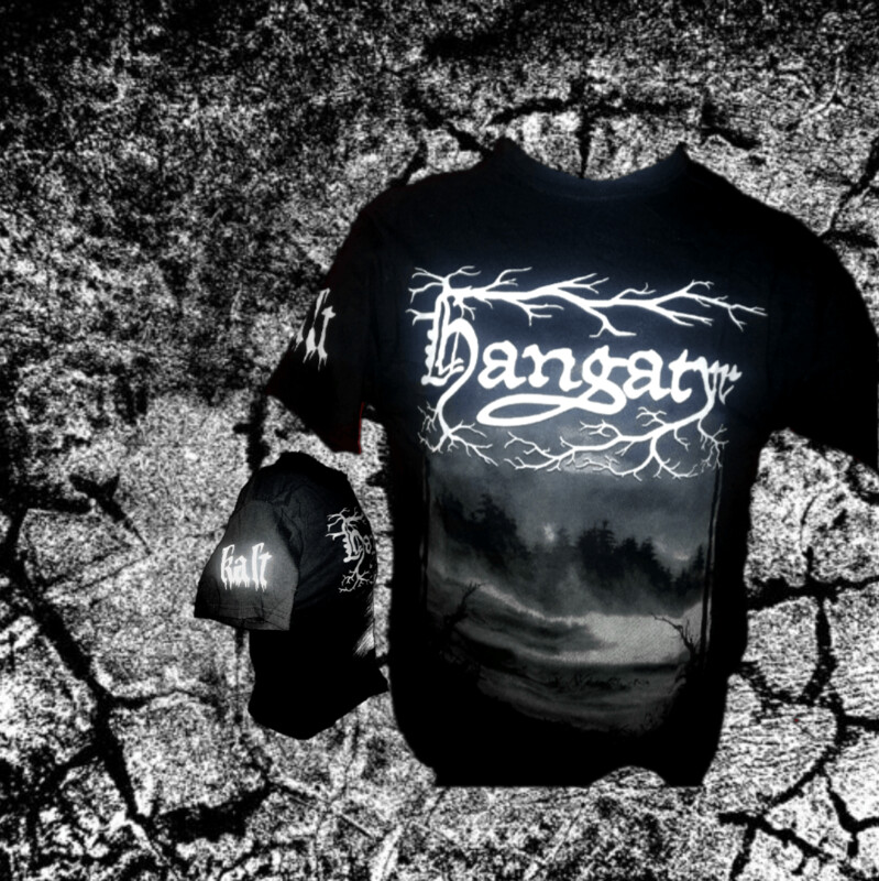 Hangatyr -Landscape 	TS Gr M	
 mit Ärmelaufdruck
 Gildan