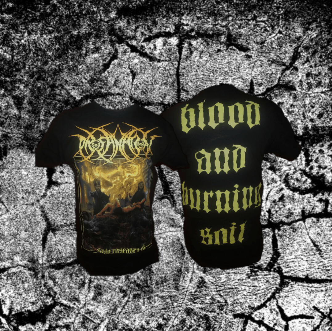Profanation	TS Gr M	
Album Shirt Into cascades of blood and burning soil 
Gildan