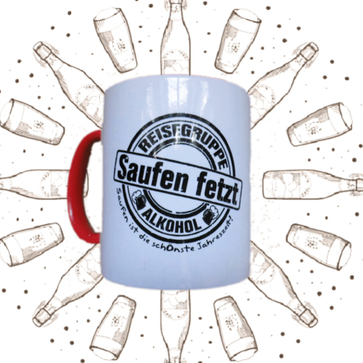 Kaffetasse - Logo Saufen fetzt  300 ml