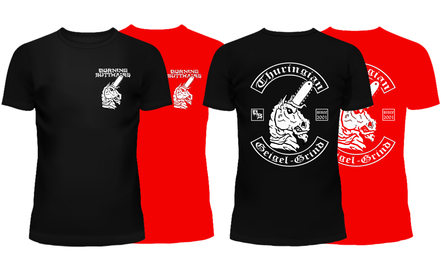 Burning Butthairs Shirt - Schwarz - Uni Burning Butthairs Shirt - Schwarz - Uni