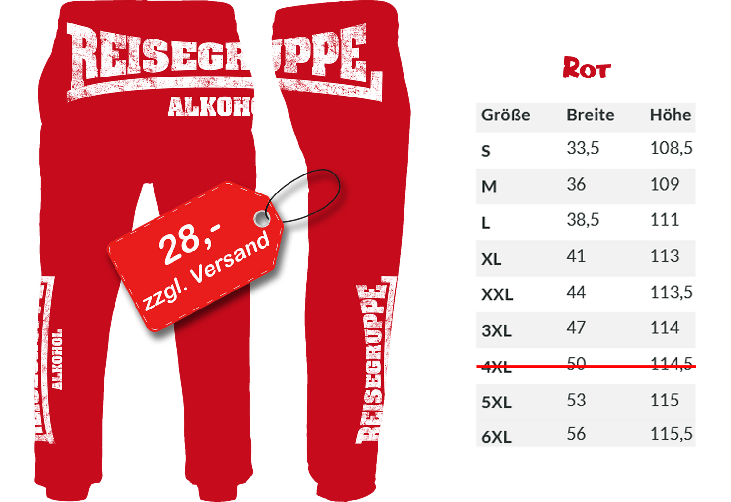 Jogger - Reisegruppe - rot Jogger - Reisegruppe - rot
