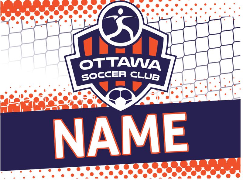 24x18 Full Color 1 Sided Yard Sign with Player Name and Stake