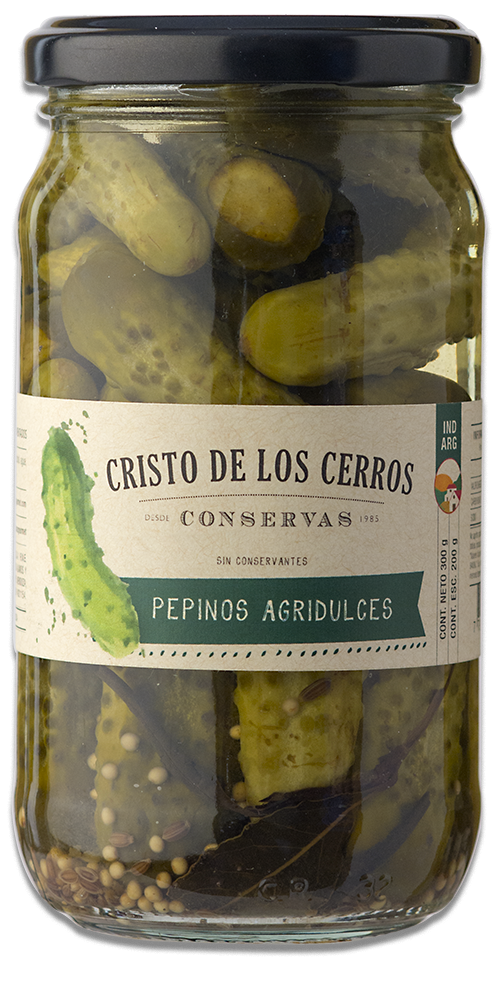 PEPINOS AGRIDULCES, CRISTO DE LOS CERROS, 310 gr