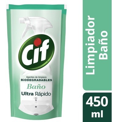 LIMPIADOR DE BAÑOS, CIF, 450 ml