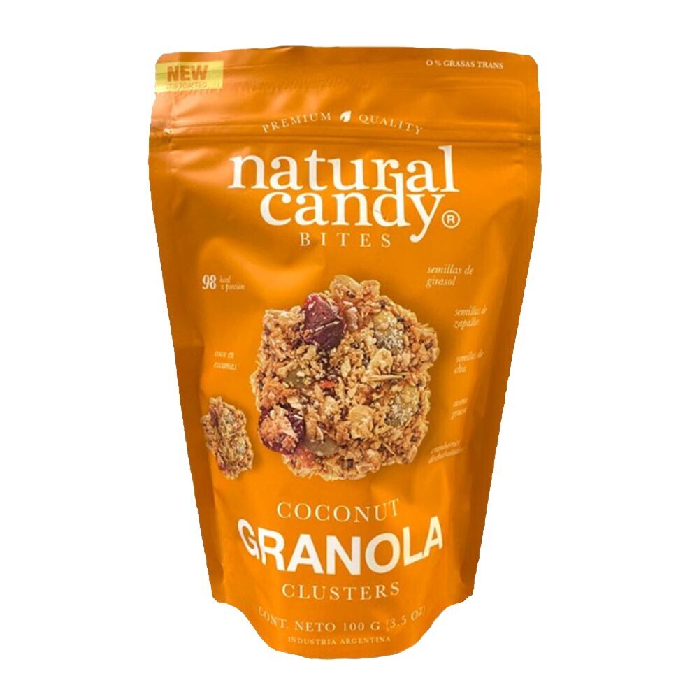 NATURAL CANDY, GRANOLA COCONUT, 100 GR