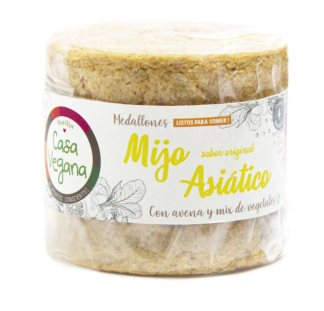 HAMBURGUESA MIJO ASIÁTICO X480 GR, CASA VEGANA