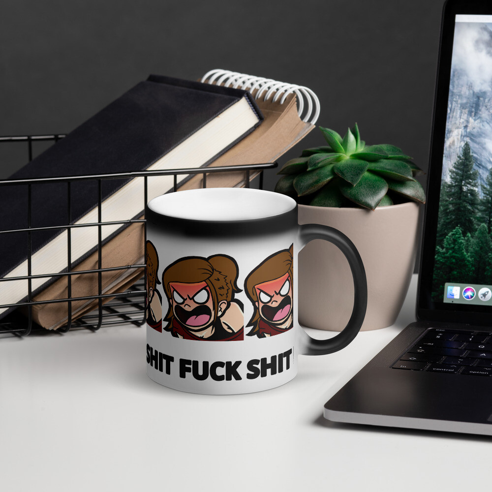 FK SHT RAGE - Matte Black Magic Mug