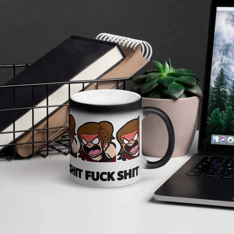 FK SHT RAGE - Matte Black Magic Mug