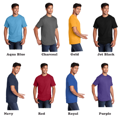 Sturdy and Comfortable 100% Cotton Port &amp; Company® Core Cotton DTG Tee Unisex Custom T-Shirt