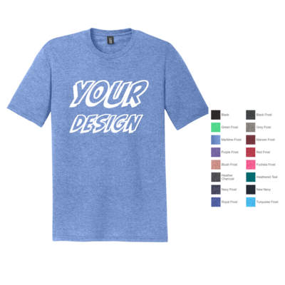Soft and Comfortable Triblend District ® Perfect Tri ® DTG Tee Unisex Custom T-Shirt